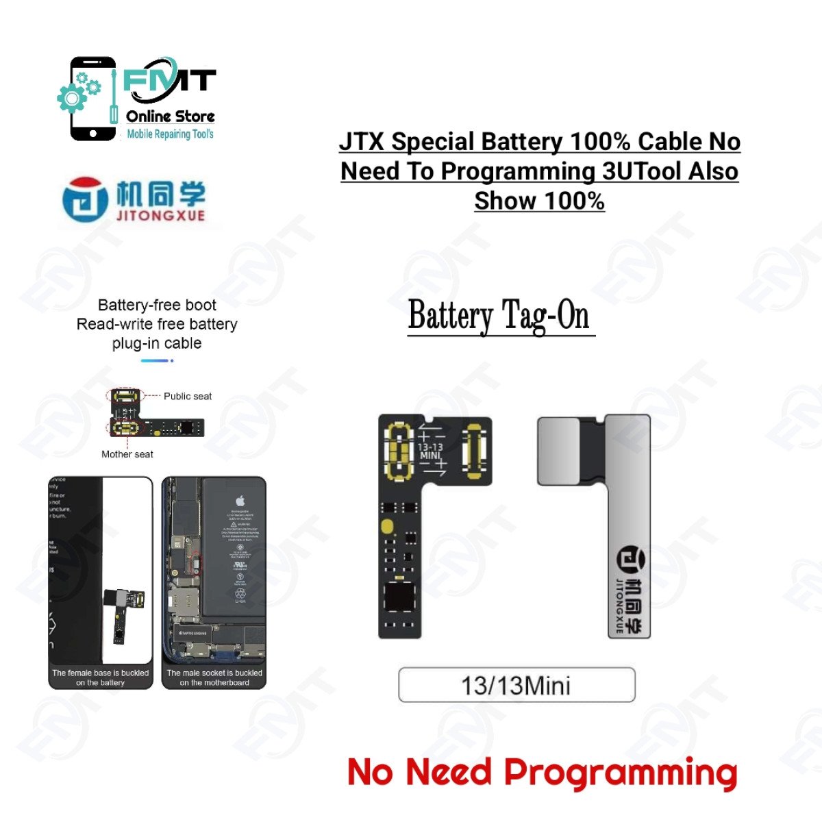 13/13mini JTX External Battery Health Repair Cable