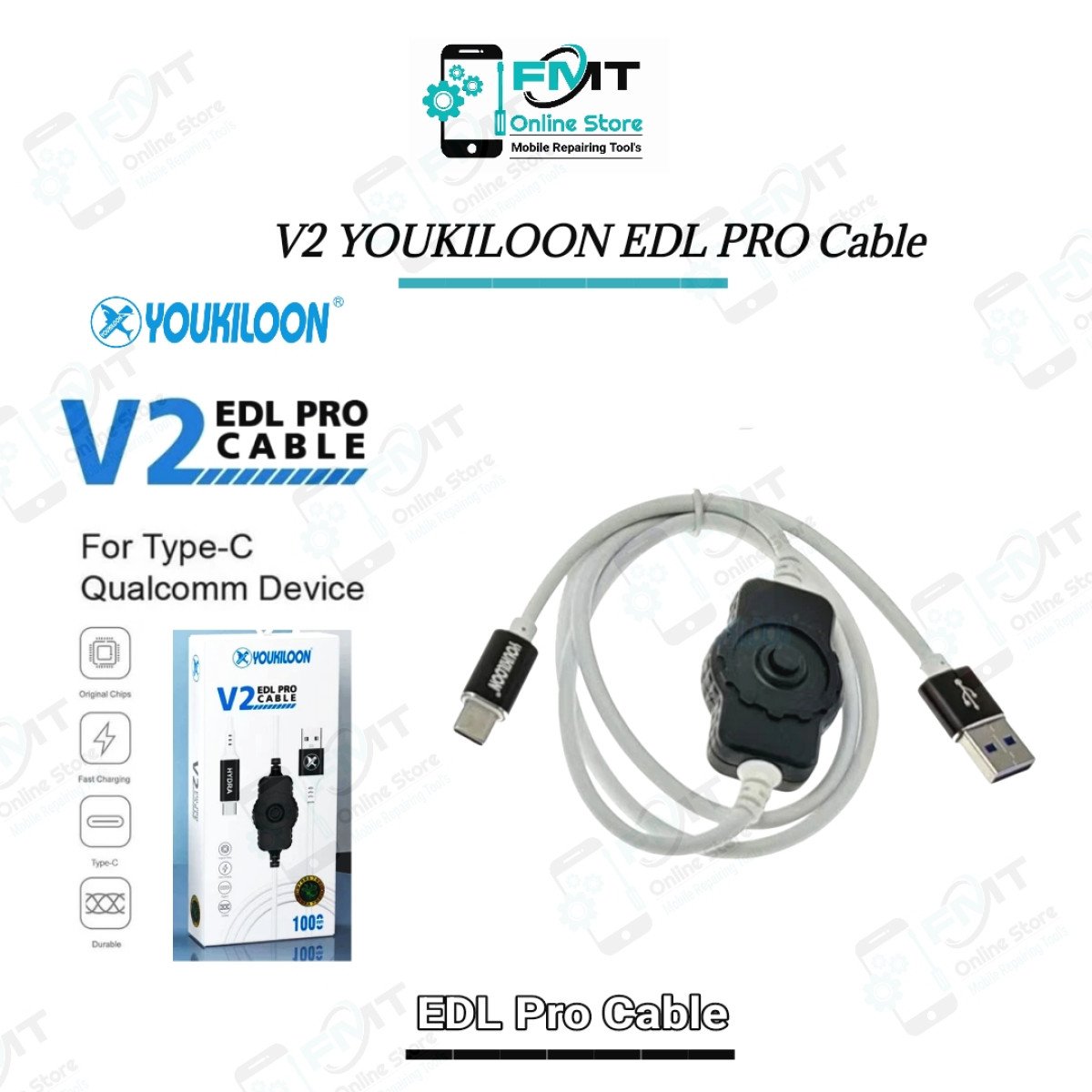 V2 EDL PRO YOUKILOON Cable For Type C Devices