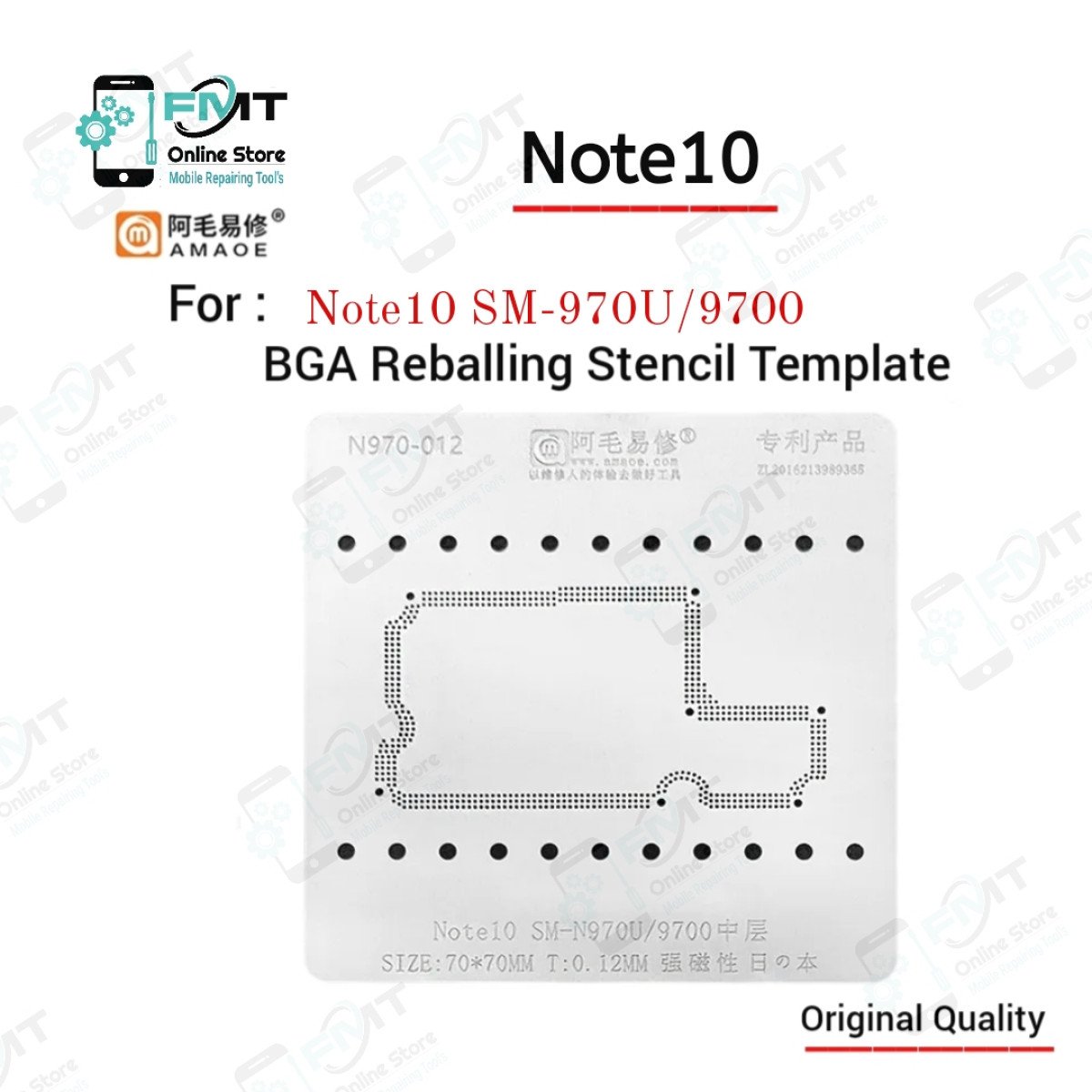Note10 AMAOE Middle Board Reballing Stencil