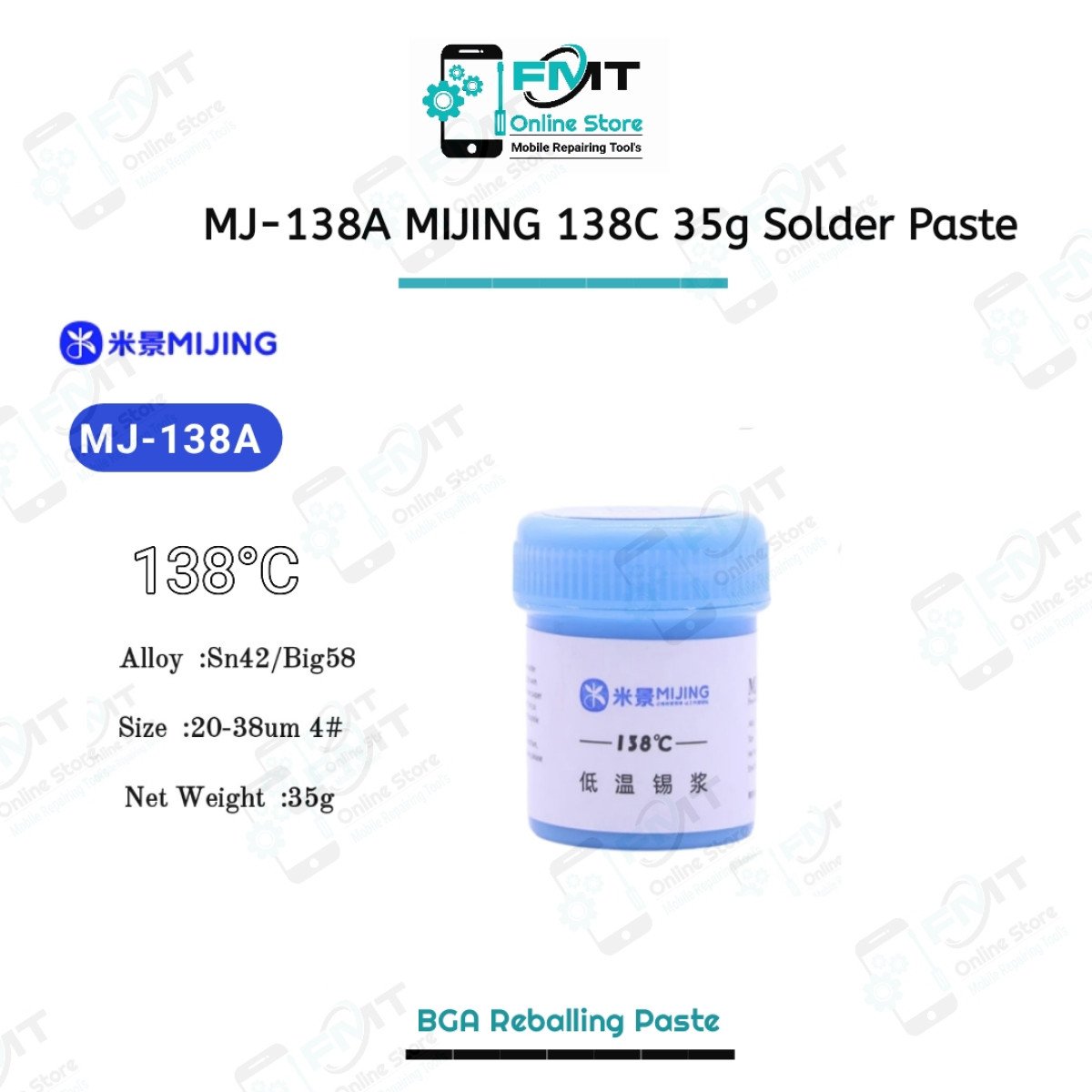 MJ-138A MIJING 138C 35G Reballing Solder Paste