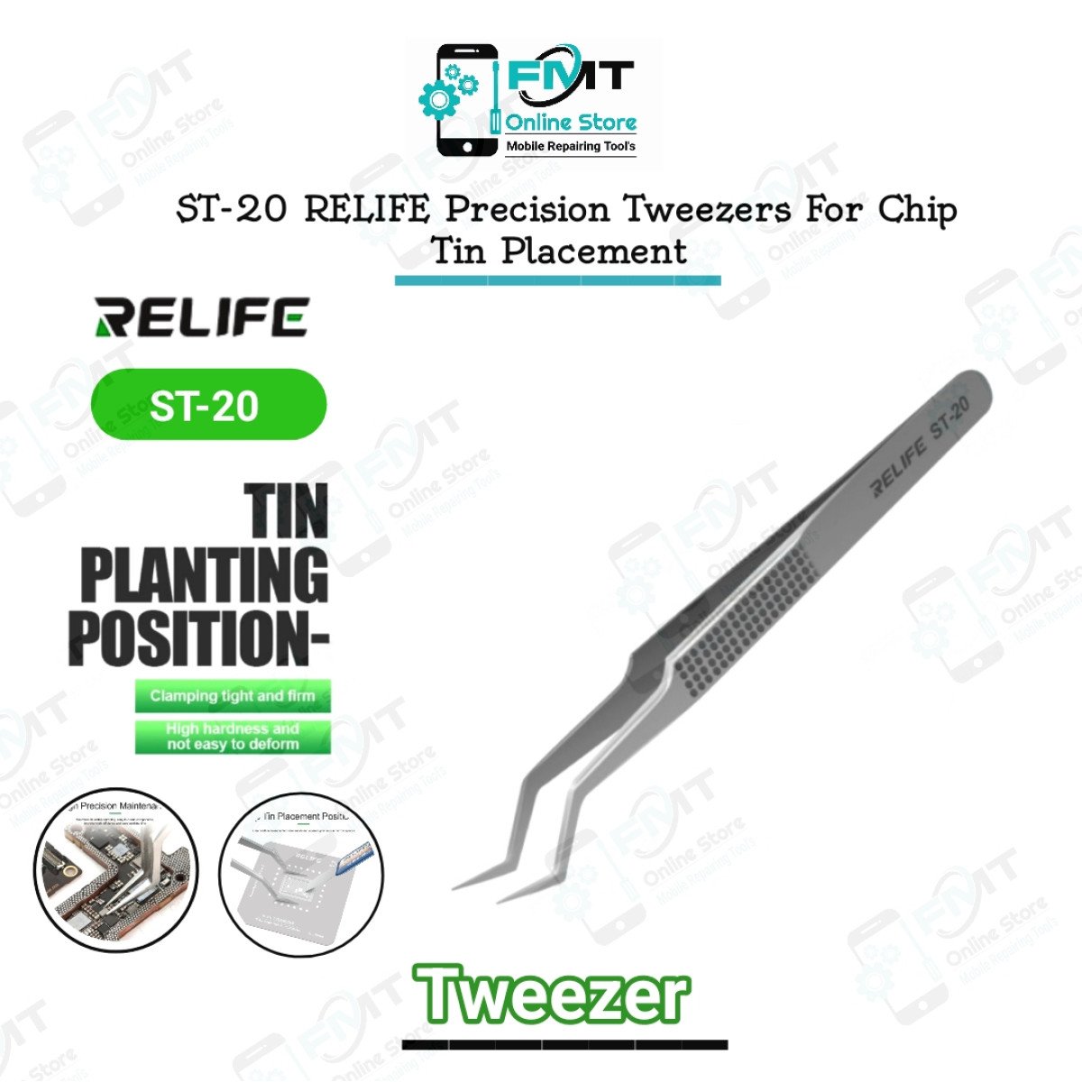 ST-20 RELIFE Precision Tweezers For Chip Tin Planting