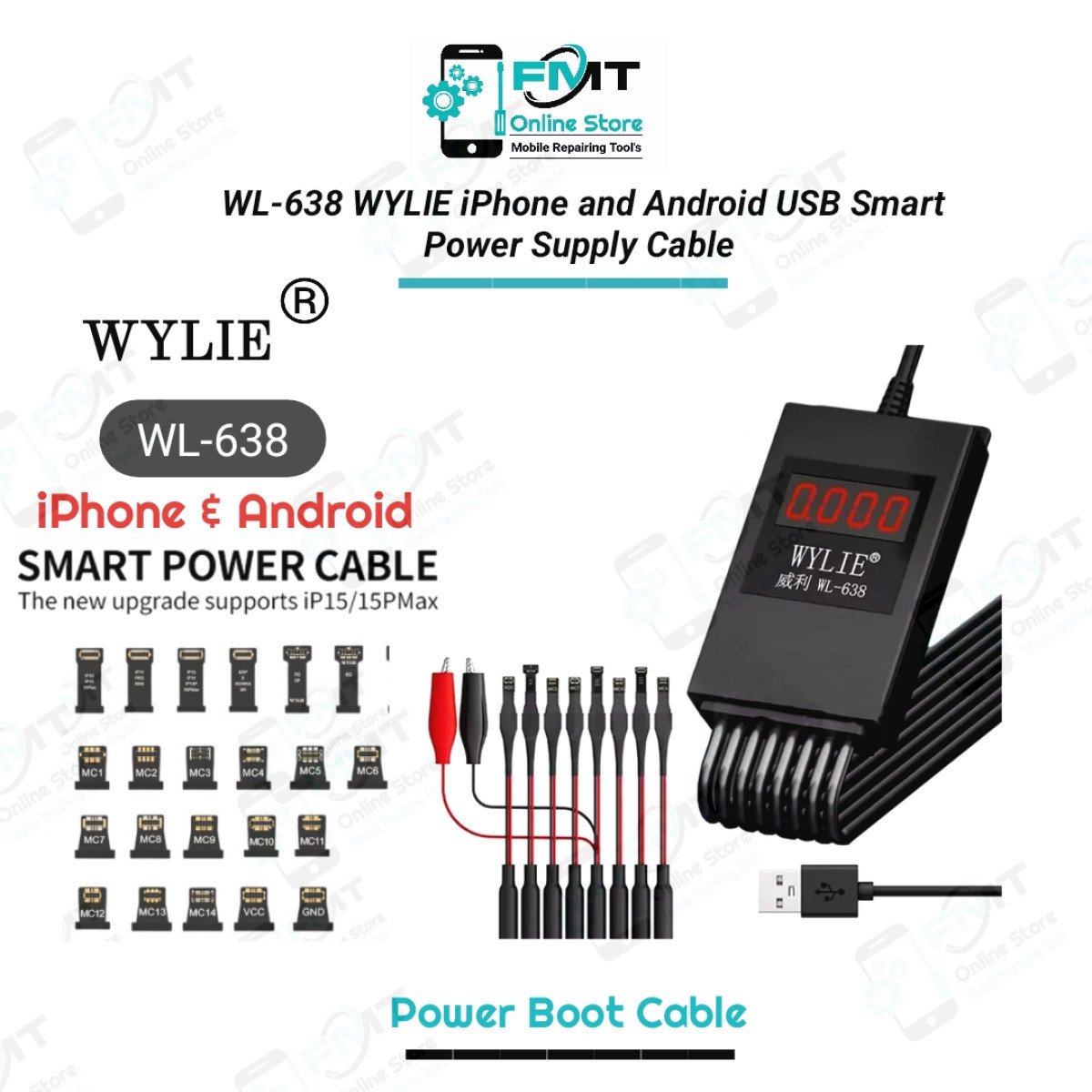 WL-638 WYLIE iPhone&Android Smart USB Power Supply Cable