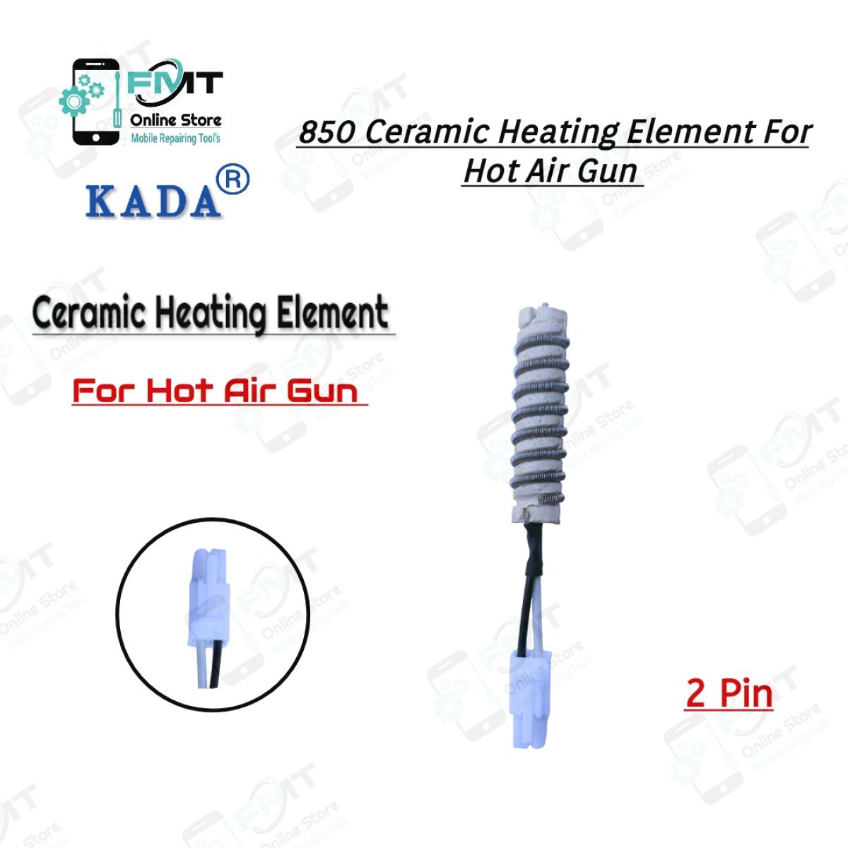 850 2 Pin Ceramic Heating Element For Hot Air Gun
