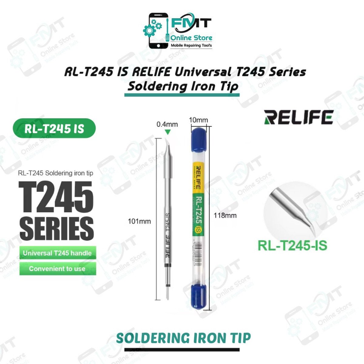 RL-T245-IS RELIFE Universal T245 Series Soldering Soldering Tips (Curved)