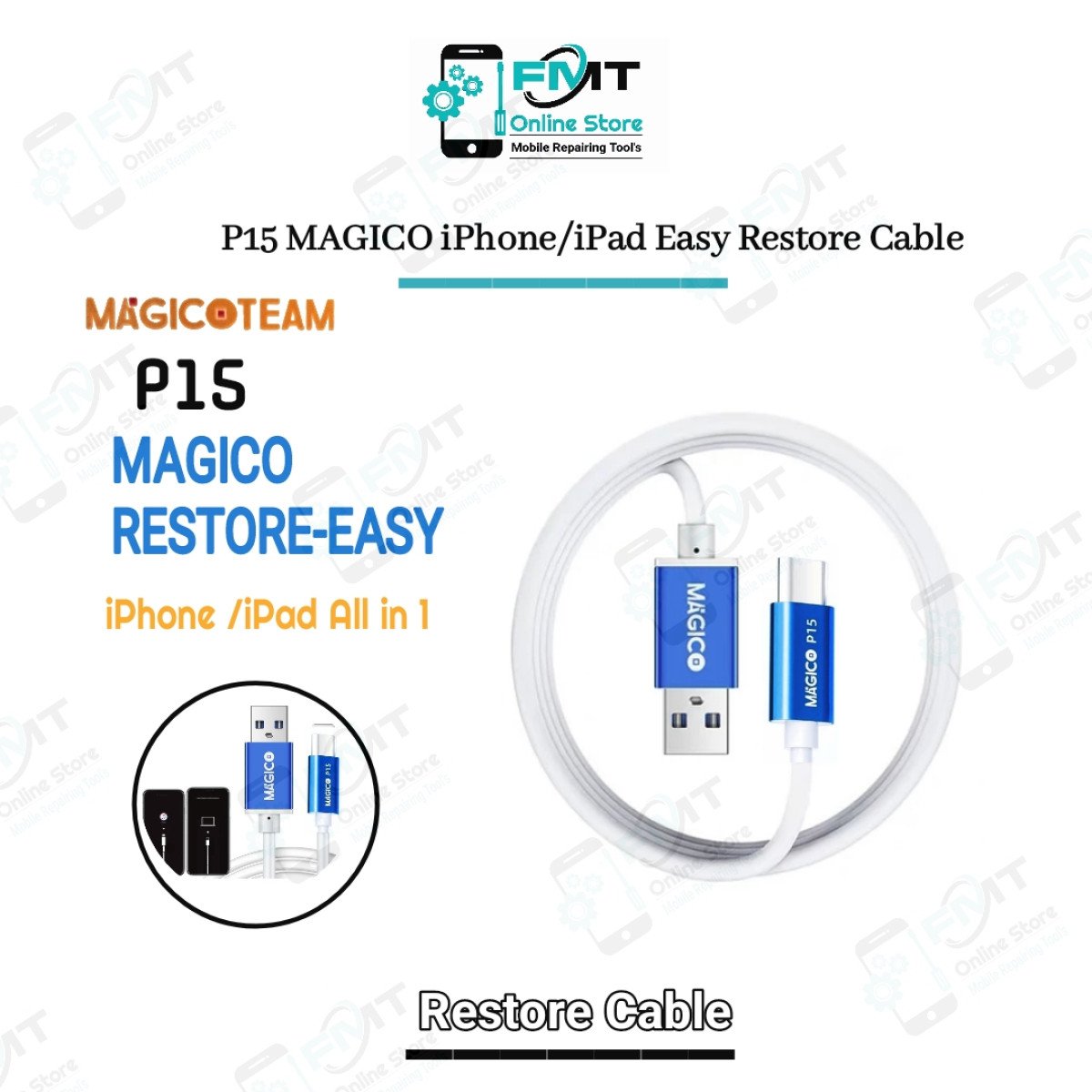 P15 MAGICO iPhone/iPad Easy Restore Mode Cable