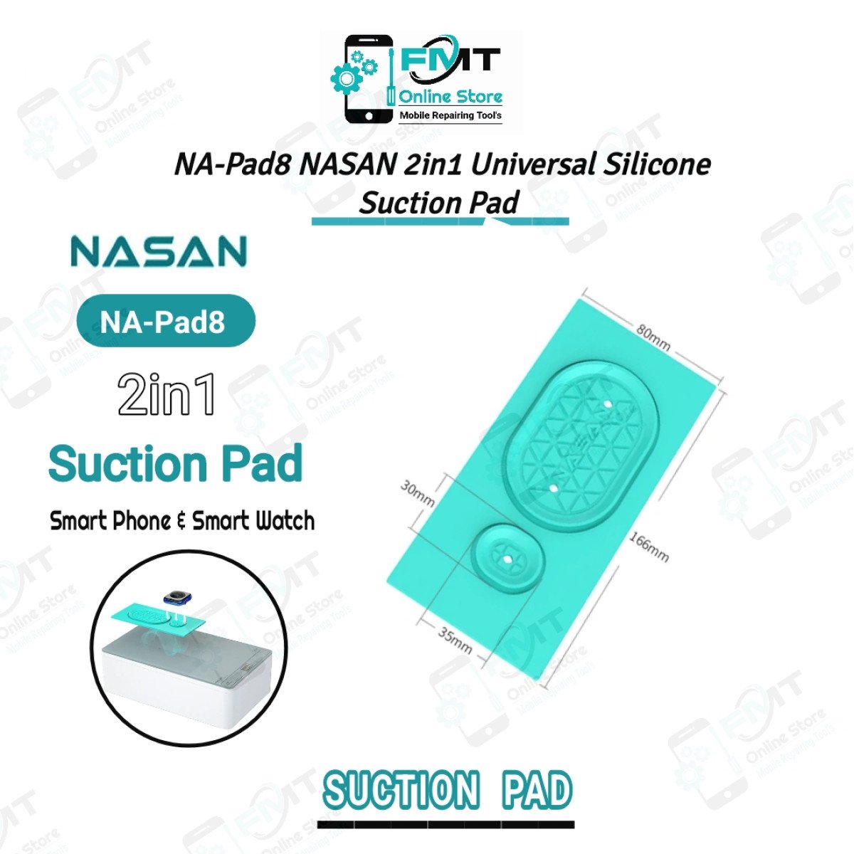 NA-Pad8 NASAN 2in1 Universal Silicone Suction Pad