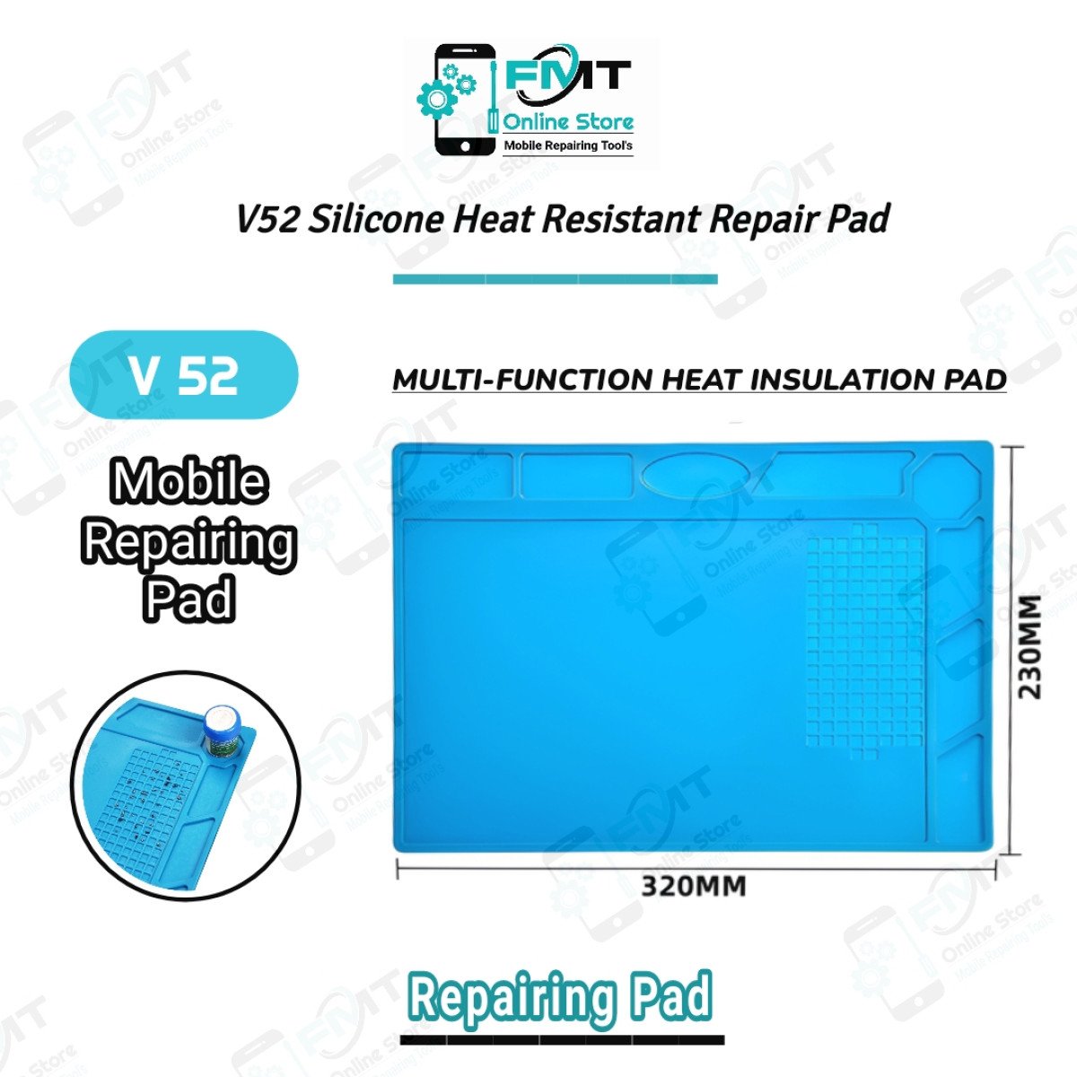 V52 320mm*230mm Silicone Heat Resistant