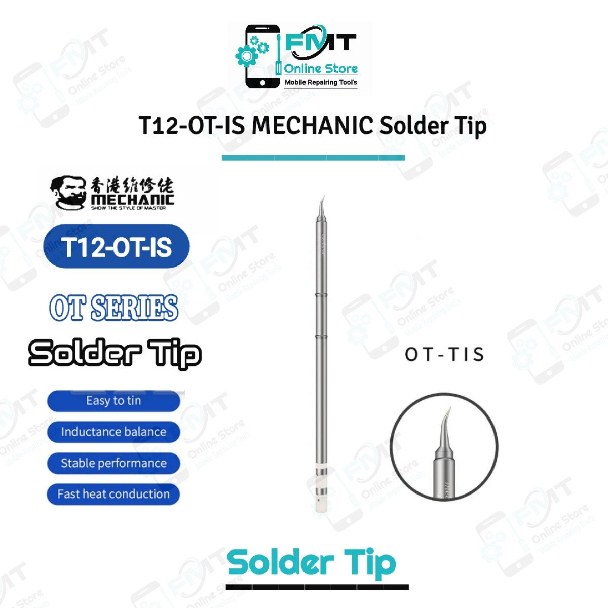 T12-OT-IS MECHANIC T12 Series Bend Solder Tip