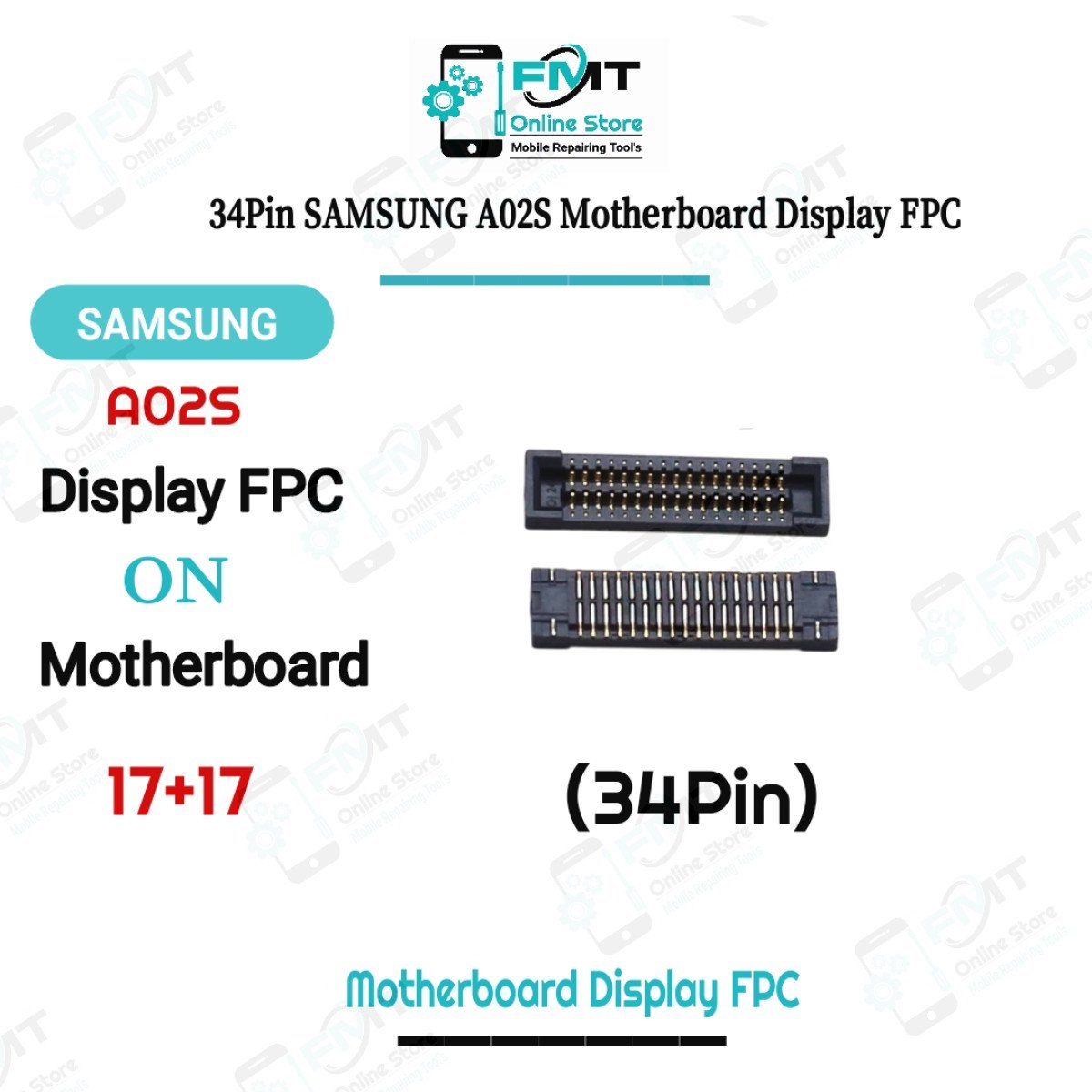 34Pin SAMSUNG A02S Motherboard Display FPC