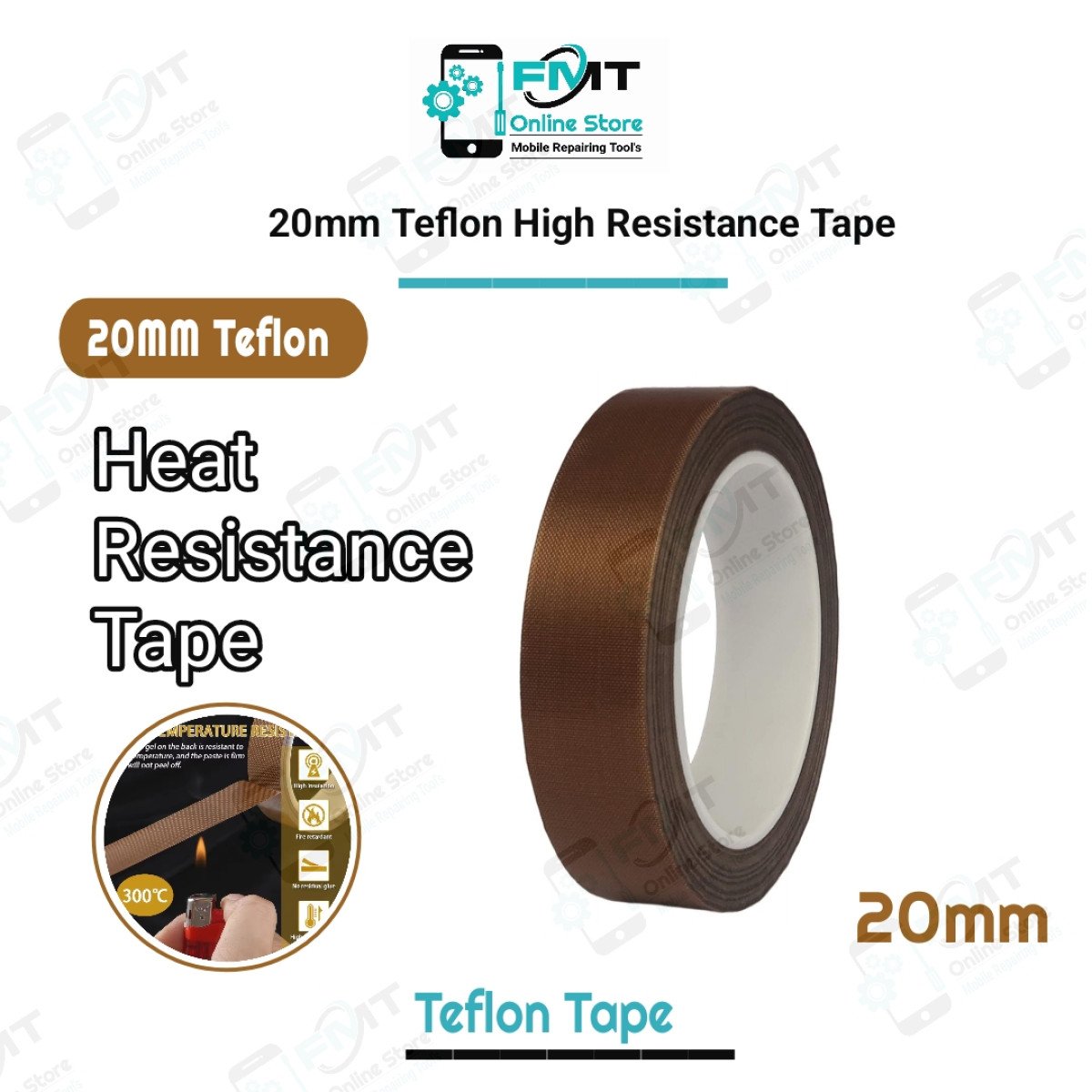 20mm Teflon High Temperature Resistance Tape