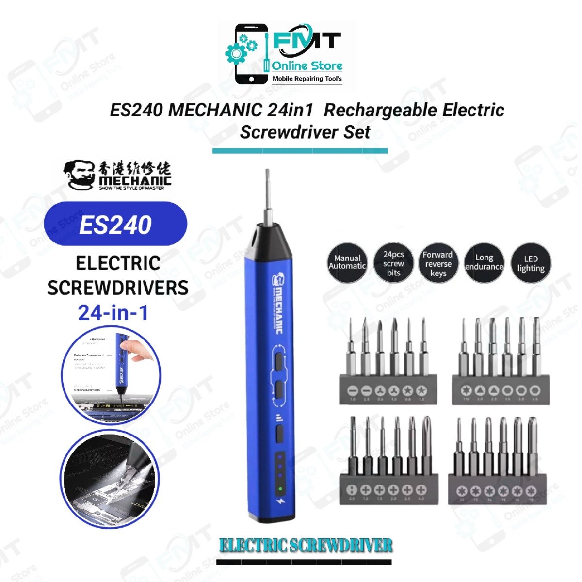 ES240 MECHANIC Electric 24in1 Multifunctional Screwdriver Set