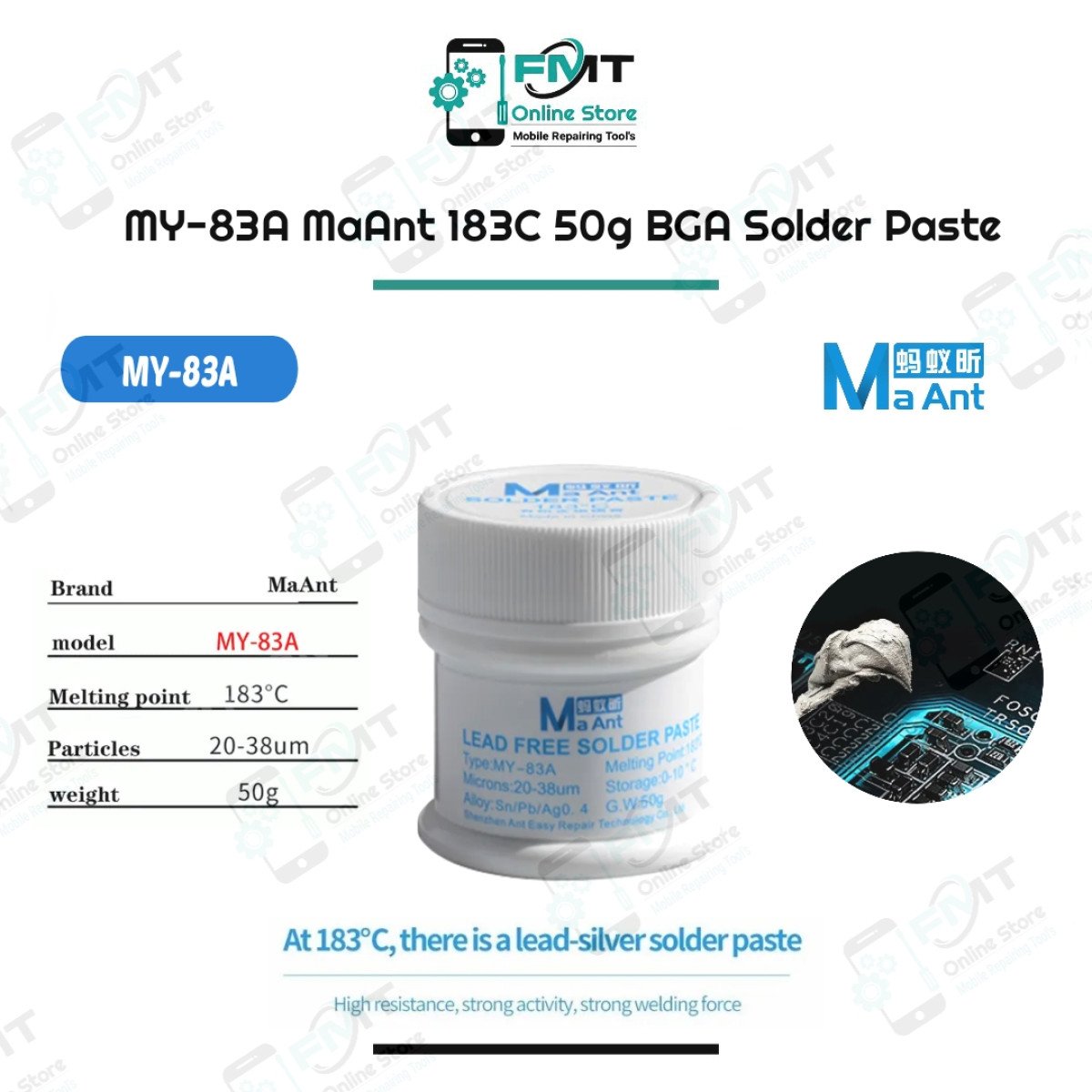 MY-83A MaAnt 183C 50g BGA Solder Paste