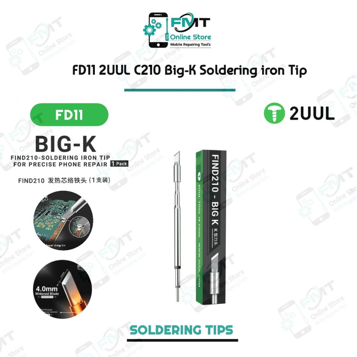 FD11 2UUL C210 Big-K Soldering iron Tip