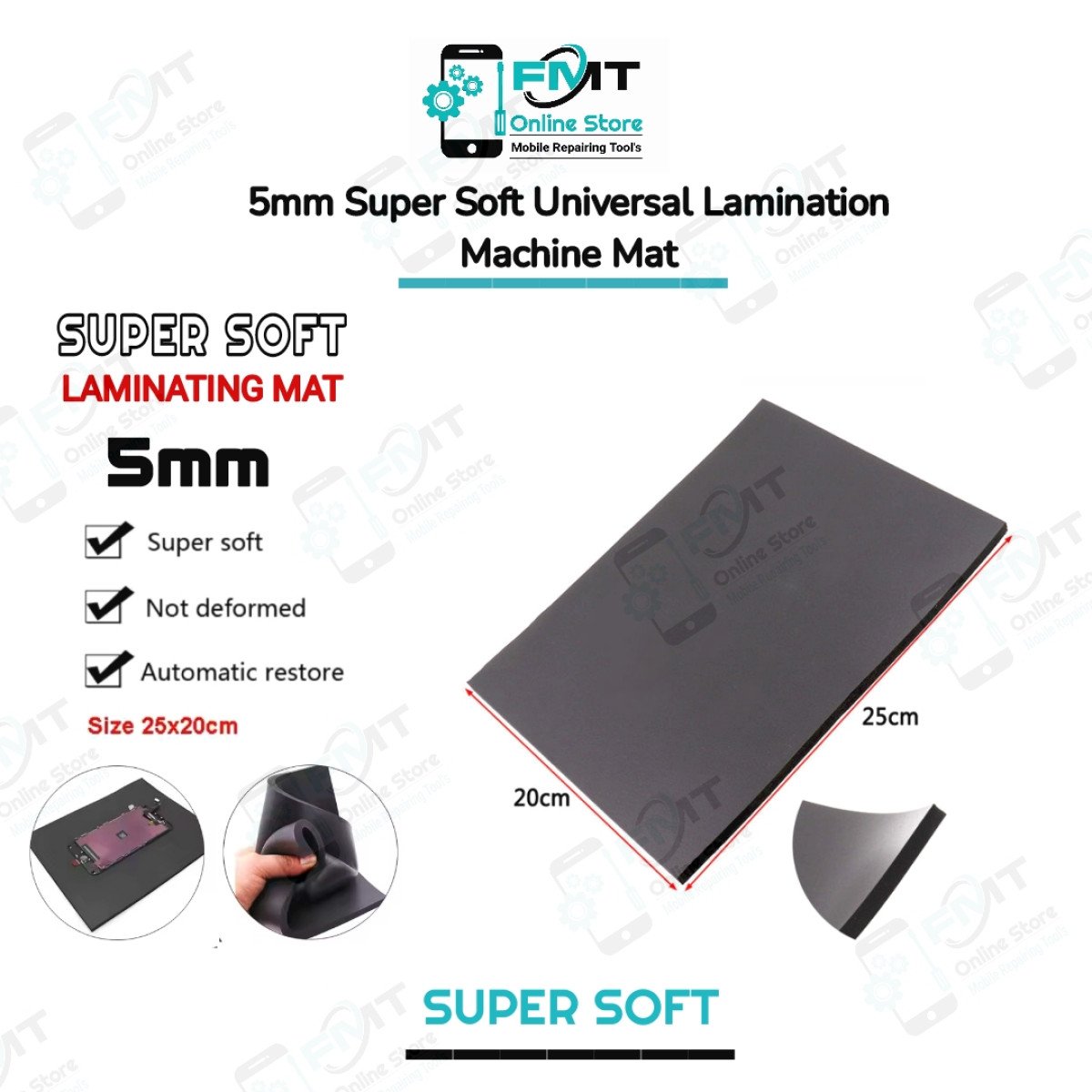 5mm Black Super Soft Lamination Machine Original Mat