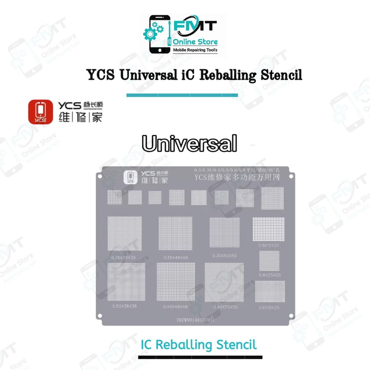 YCS Universal BGA Reballing Stencil