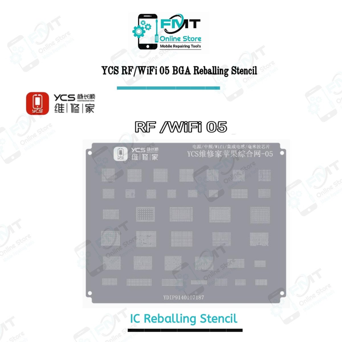 YCS RF/WiFi 05 BGA Reballing Stencil