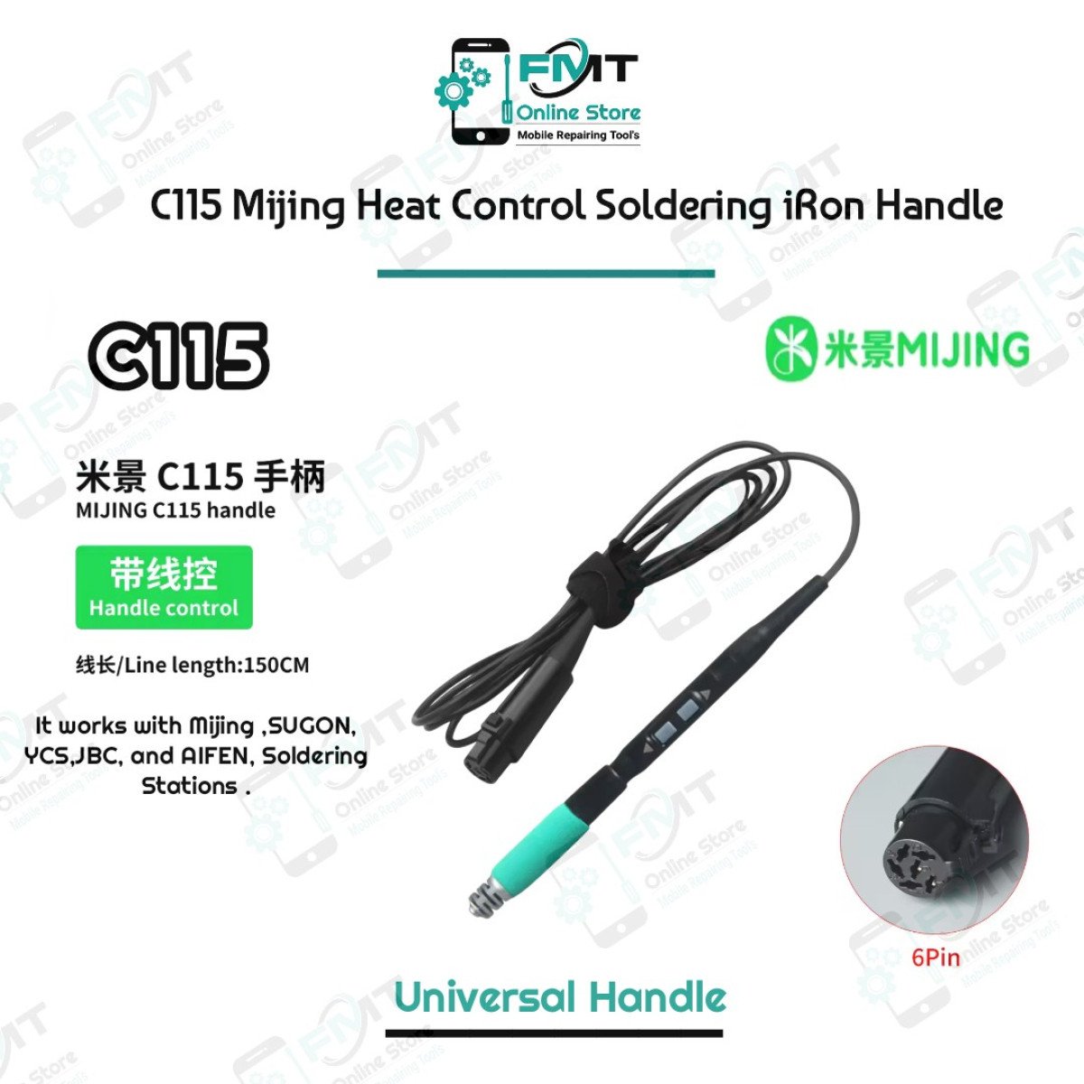 C115 Mijing Heat Control Soldering iRon Handle