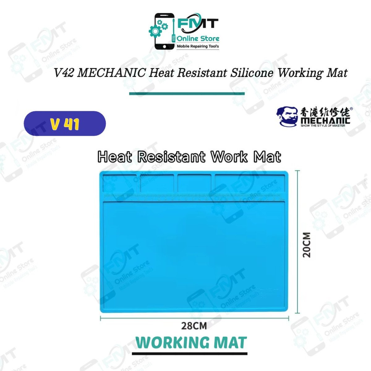 V41 MECHANIC Heat Resistant Silicone Working Mat