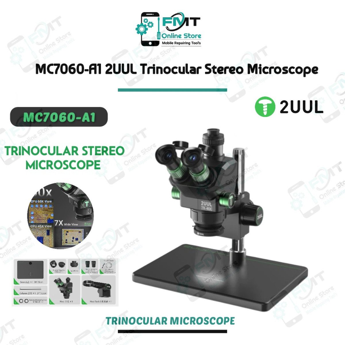 MC7060-A1 2UUL Trinocular Stereo Microscope