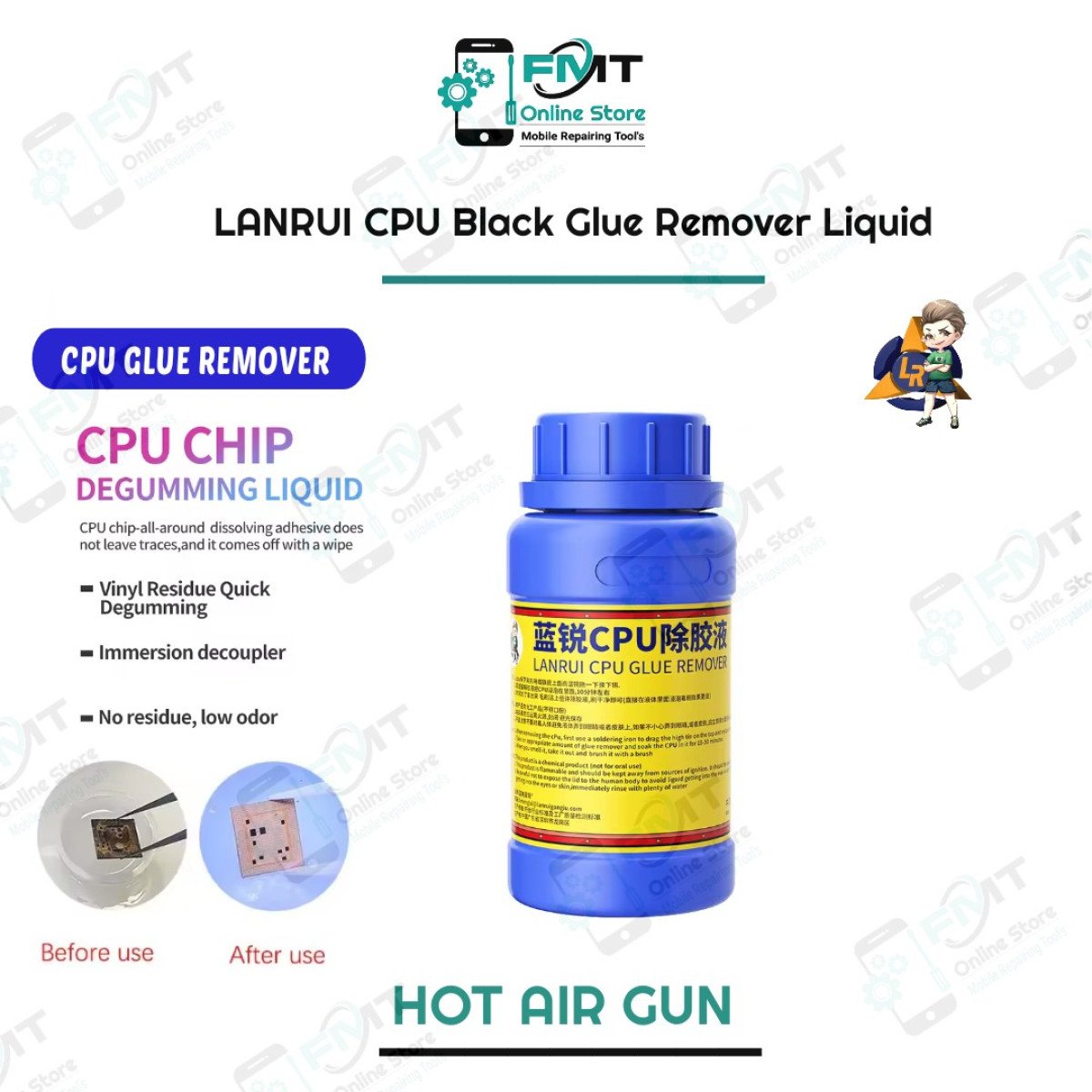 LANRUI CPU Black Glue Remover Liquid