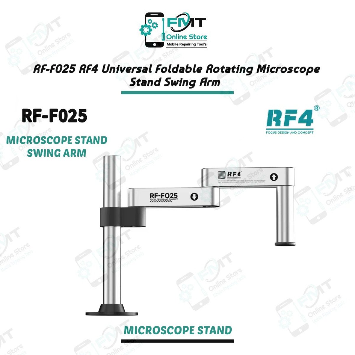 RF-F025 RF4 Universal Foldable Rotating Microscope Stand Swing Arm