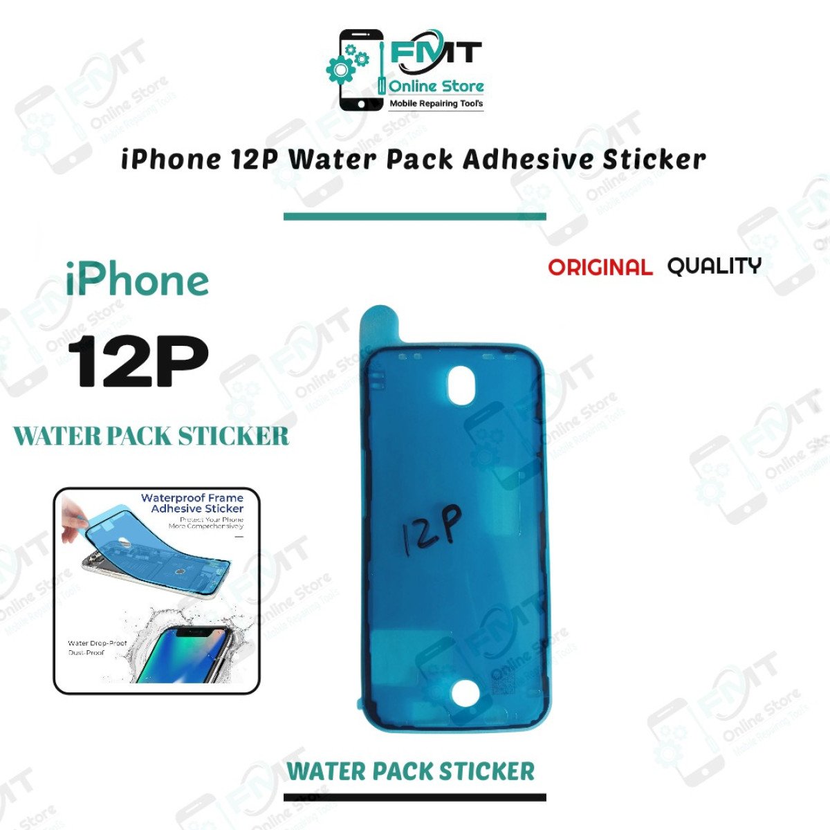 iPhone 12P Water Pack Adhesive Sticker