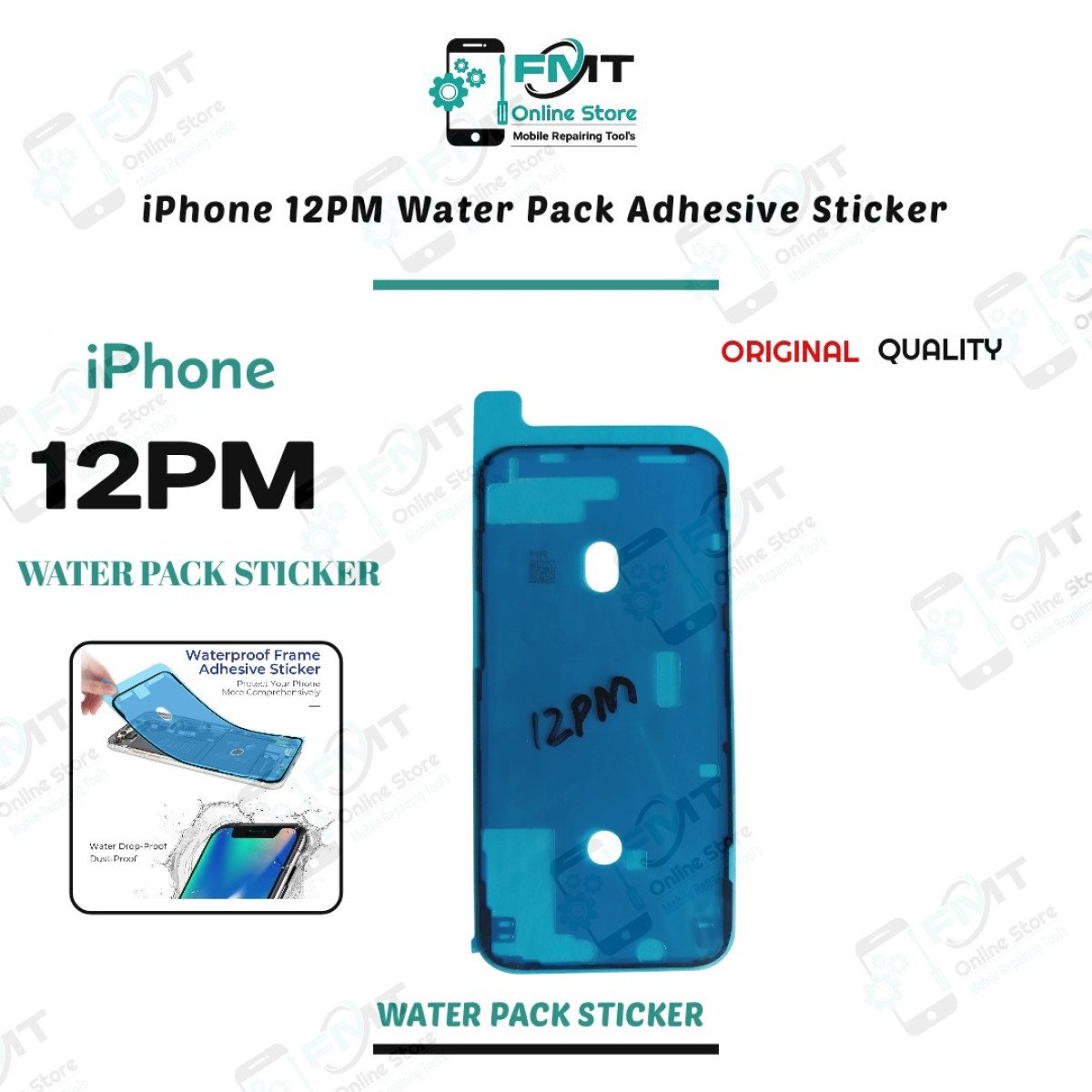 iPhone 12PM Water Pack Adhesive Sticker