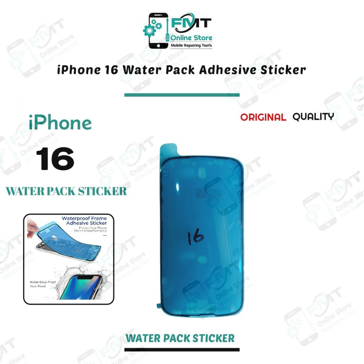 iPhone 16 Water Pack Adhesive Sticker