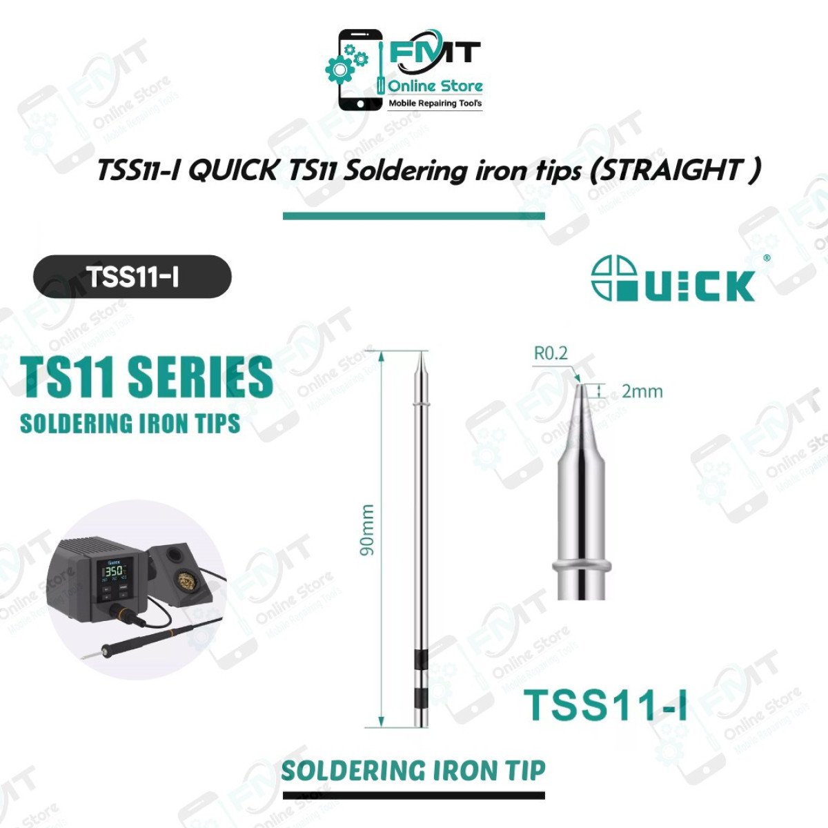 TSS11-I QUICK TS11 Series Soldering Iron Tips (Straight)