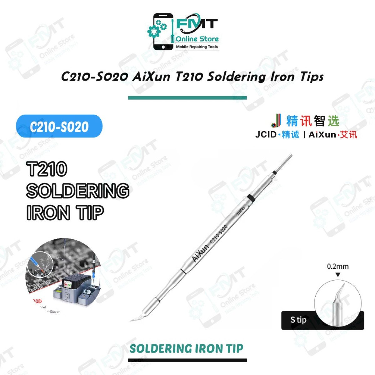 C210-S020 AiXun T210 Soldering Iron Tips