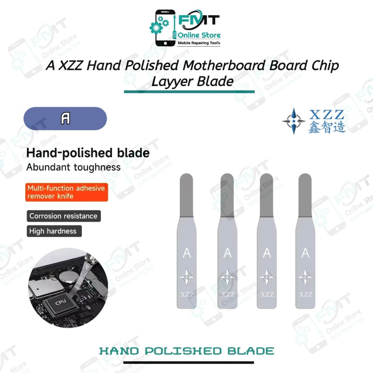 A XZZ Hand Polished iC and Motherboard Degumming Blade