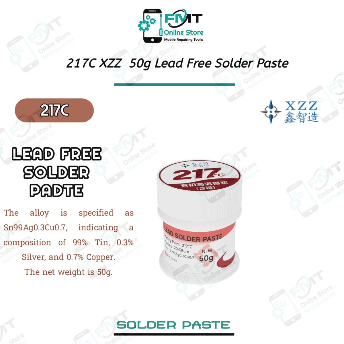 217C XZZ 50g Lead Free Solder Paste