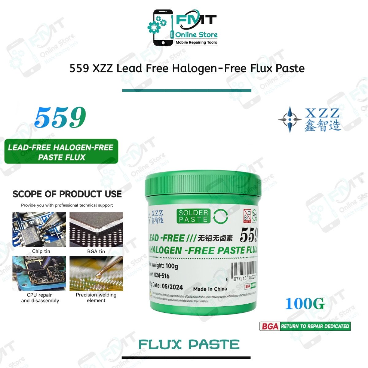 559 XZZ 100g Lead Free Halogen-Free Paste Flux