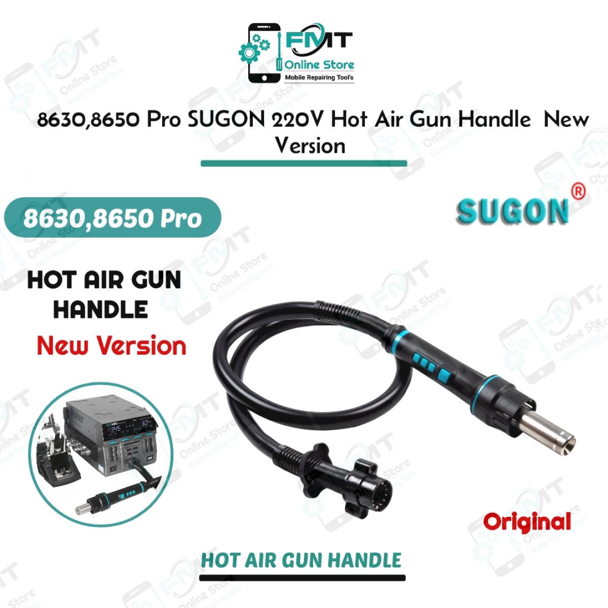 8630,8650 Pro SUGON 220V Hot Air Gun Handle 2024 New Version
