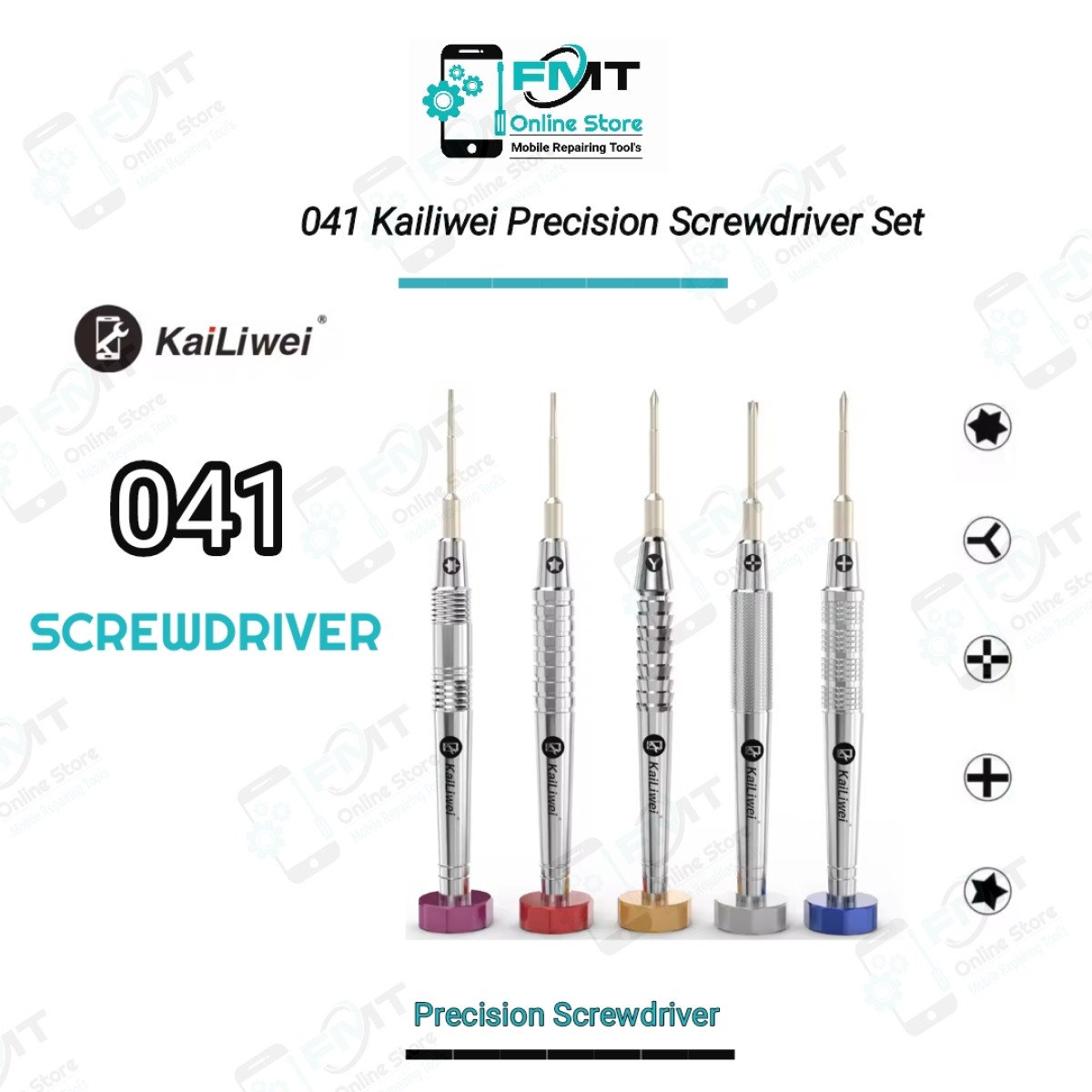 041 KaiLiwei 5in1 Precision Screwdriver Set