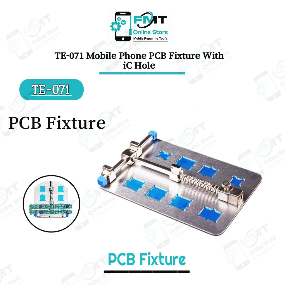 TE-071 Stainless Steel PCB Fixture With iC Hole