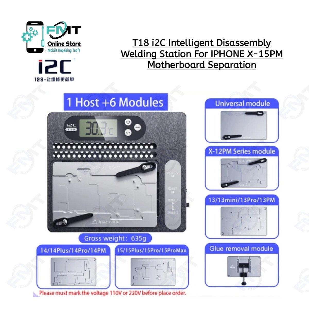 T18 i2C Intelligent Disassembly Welding Station For iP X-15PM